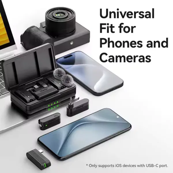 Miniatura de Micrófonos Inalámbricos para Cámara y Teléfono - Ulanzi A100